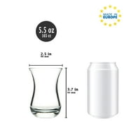 LAV Classic Turkish Tea Glasses for Hot Beverages, Heavy Base 5.5oz, Set of 6