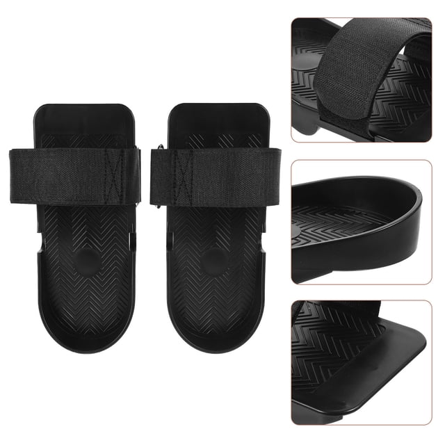 REOFLYUP 1 Pair Rowing Machine Pedals Black Plastic Exercise Rower Machine Home Accessories