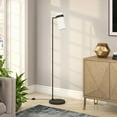 thumbnail image 2 of Evelyn&Zoe Marsden 60" Tall Floor Lamp with Fabric shade in Blackened Bronze/White, 2 of 10
