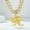 Gold Color, variant on Trendy Men's Women Hip Hop Sparkling Punk Eagle Pendant Necklace with Cuban Chain Necklace 14K Yellow Gold Charm Jewelry