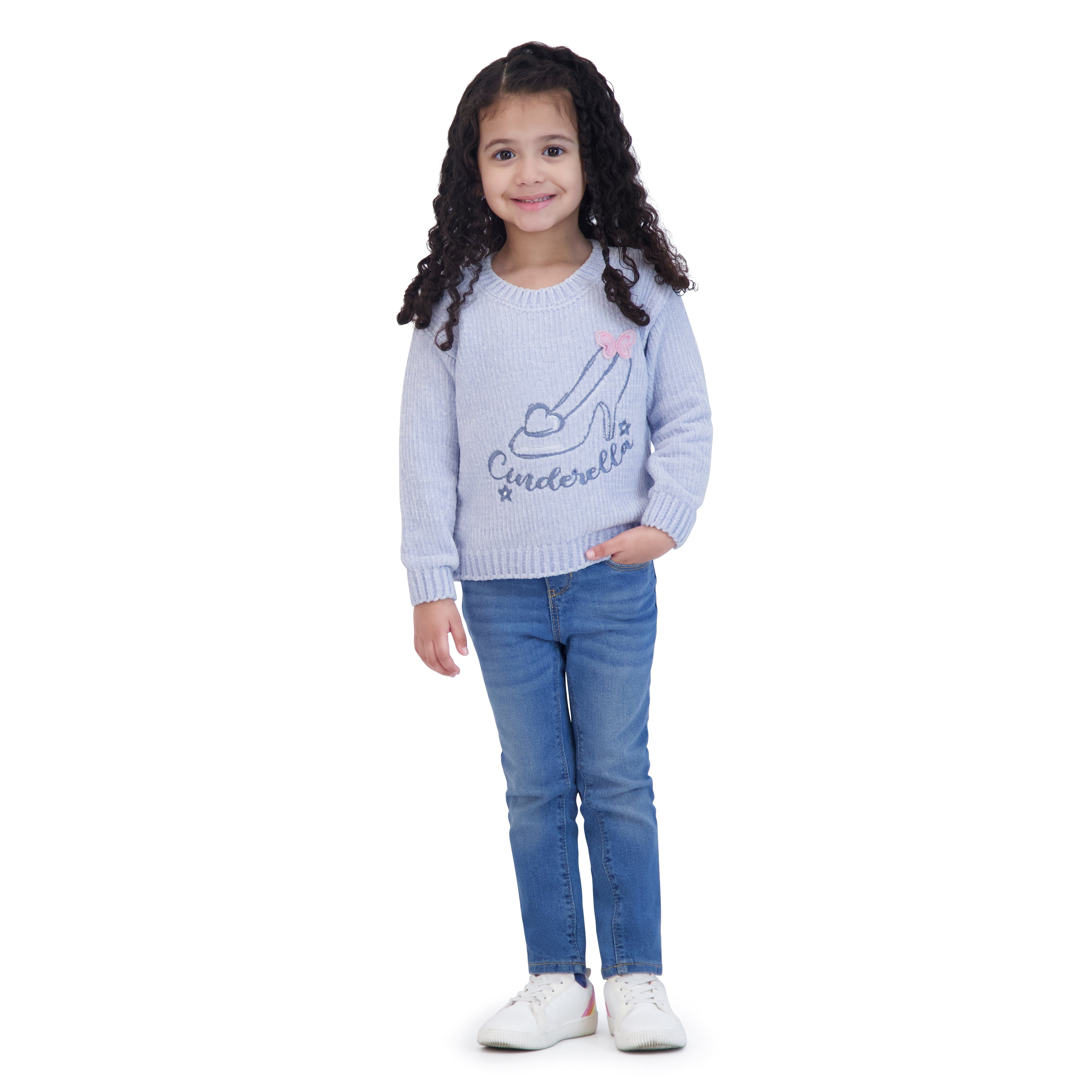 Cinderella Toddler Girls Chenille Sweater, Sizes 12 Months-5T