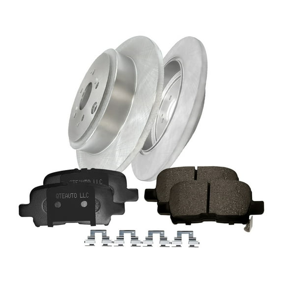 Set of 6 Rear Disc Brake Rotors-Ceramic Brake Pad kit For 2003-2008 Honda Pilot