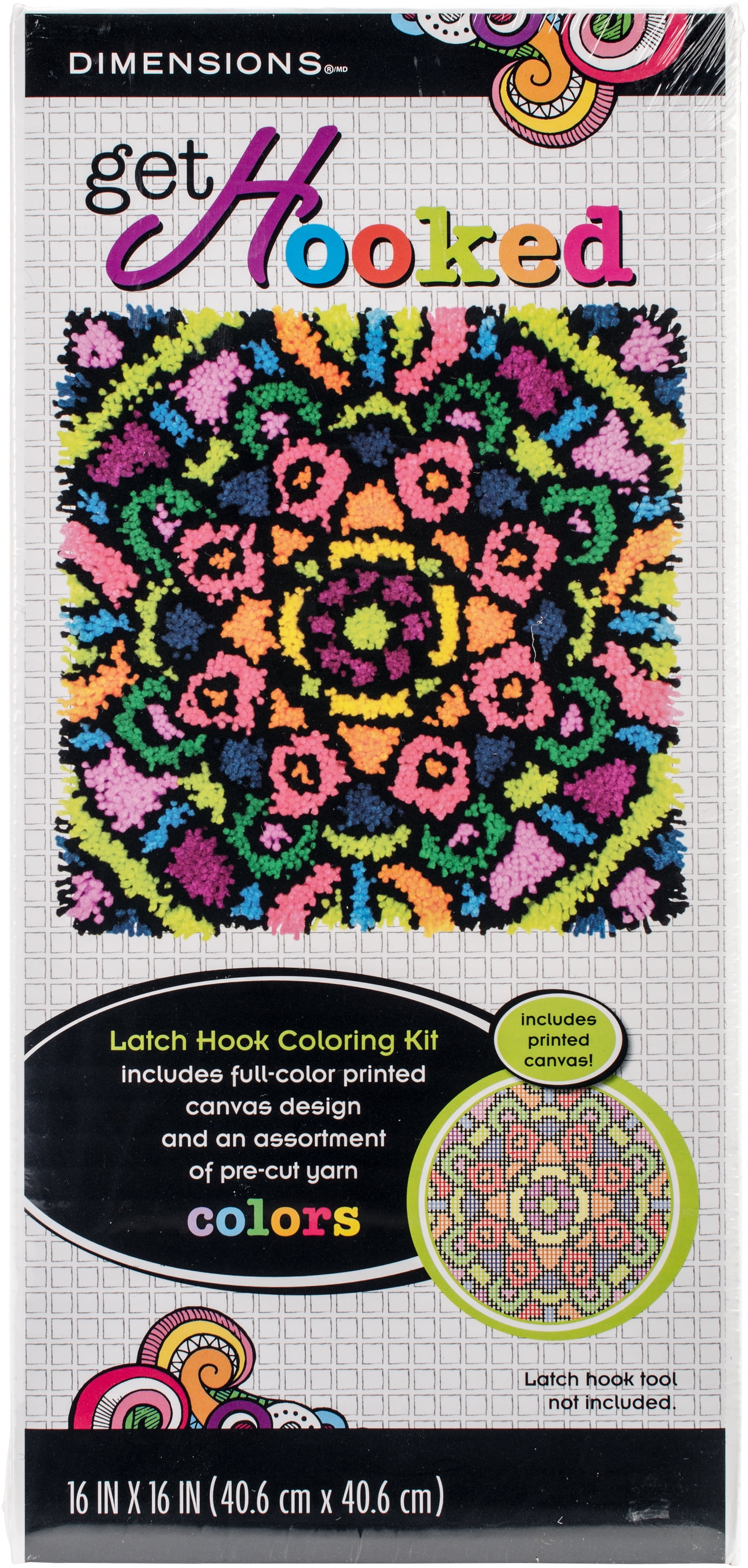 Download Colorful Latch Hook Kit 16"X16"-Mandala | Walmart Canada