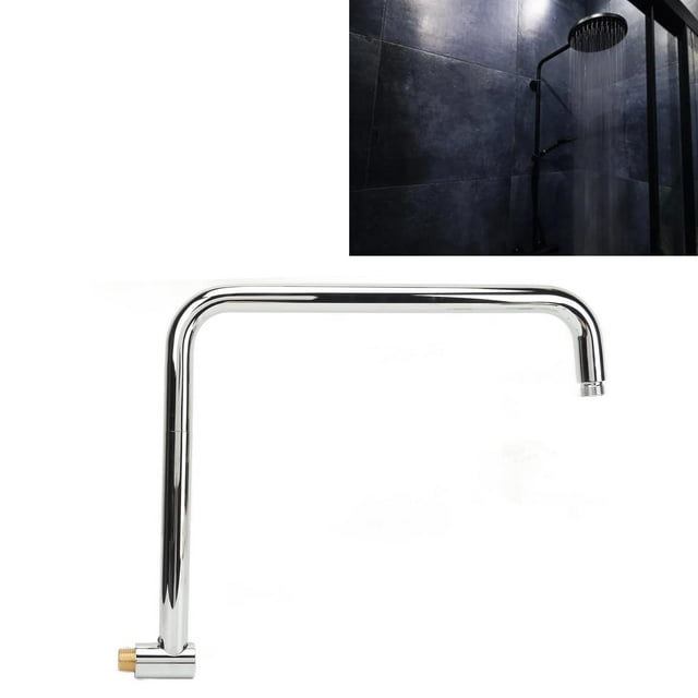 Cero Inoxidable De Acero Inoxidable De La Extensión De La Ducha De Forma De Ducha De 14 Pulgadas, Reemplazo De Tubo De Ducha De Lluvia De 360 , Tubo De Extensor Horizontal