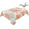thumbnail image 2 of Orange Starfish Table Cloth Waterproof Tablecloths, Rustic Ocean Coastal Shells Conch Coral Tablecloth Dining Table Cover for Kitchen Party Tabletop Outdoor, Rectangle Tablecloth 60x102 Inch, 2 of 9