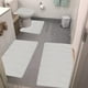 thumbnail image 4 of Fiudx Juego de Alfombrillas de Baño de Espuma, de Terciopelo Suave con Base Antideslizante, Absorbentes de Agua y Lavables a Máquina, para Ducha, Juego de 4 Piezas, Beige, 40 X 60 Cm, 4 of 6