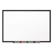 Quartet Black Frame Duramax Porcelain Whiteboard - 60" Width X 36" Height - White Porcelain Surface - Black Aluminum Frame - Film - 1 Each (2545b)