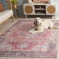 thumbnail image 3 of SAFAVIEH Vintage Serapi Neasa Medallion Machine Washable Area Rug, Red Orange/Grey, 5'1" x 7'6", 3 of 12