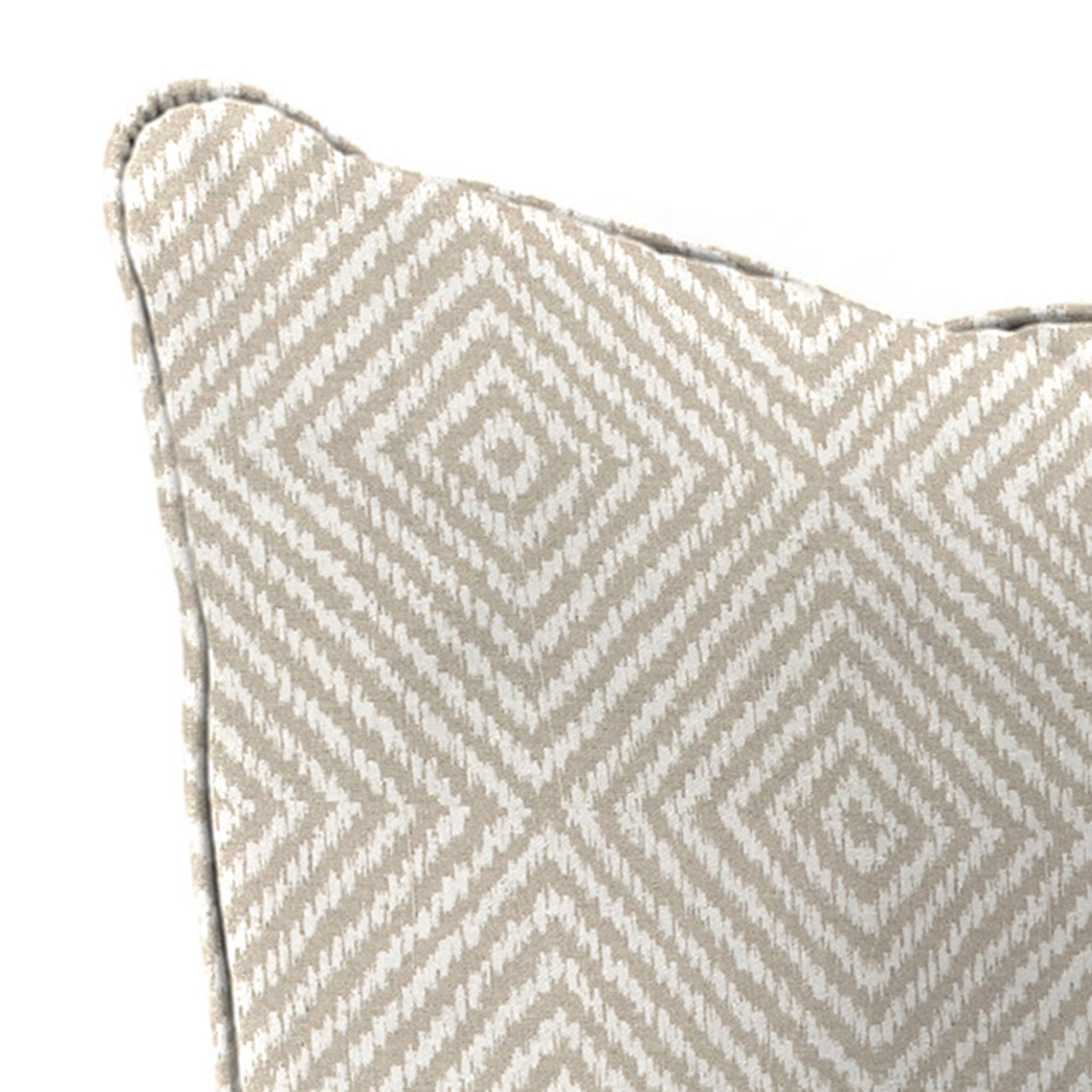 Jordan Manufacturing 46.5" x 24" Encore Birch Taupe Diamond Rectangular Outdoor Deep Seat Chair Cushion Set with Welt