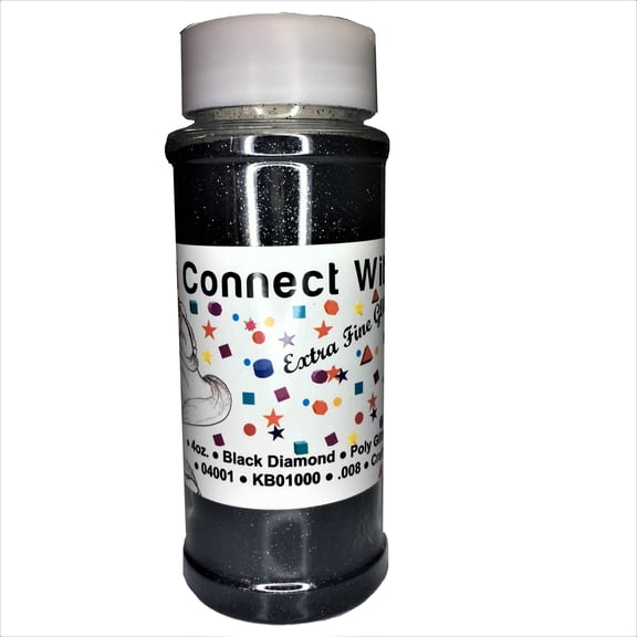 iConnectWith Glitter - Black Diamond, Extra Fine Poly Glitter