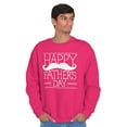 thumbnail image 5 of Happy Father's Day Dad Mustache Men's Crewneck Sweatshirt Brisco Brands S, 5 of 6