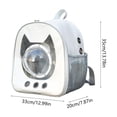 thumbnail image 3 of Cat Carrier Backpack, Pet Carrier Backpack Front Pack for Cat Puppy Dog Carrier Backpack Bag Space Capsule, Pet Carrier for Travel Hiking Camping White, 3 of 6