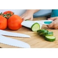 thumbnail image 5 of Tovla Jr. Kids Kitchen Knife and Foldable Cutting Board Set: Children's Cooking Knives in 3 Sizes & Colors - Firm Grip, Serrated Edges, BPA-Free Kids' Knives/Safe Lettuce and Salad Knives - Blue, 5 of 6