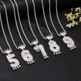 thumbnail image 3 of Diamond Crown Lucky Numbers Pendant in Hip Hop Style A1087, 3 of 3