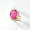 thumbnail image 5 of Ross-Simons 20.00 Carat Pink Topaz and .52 ct. t.w. Diamond Ring in 14kt Yellow Gold, Women's, Adult, 5 of 8