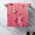 thumbnail image 2 of Pink Diamonds Fallen Face Wash Cloth 27.5×16in Hand Towels Bathroom Soft Absorbent Kitchen Towel Spring Decorative Dish Hotel Gym Spa, 2 of 5