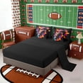 thumbnail image 4 of Erosebridal Colorful Fire Football Twin Bedding Sets, Sport Bedding Comforter Set for Boys and Men, Black Reversible 7 Pieces, 4 of 6