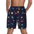 thumbnail image 4 of Haiem Space Dinosaur Mens Swim Trunks with Compression Liner 2 in 1 Swimming Shorts Stretch Swimwear Quick Dry,Board Shorts-Large, 4 of 9