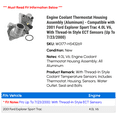 thumbnail image 2 of Engine Coolant Thermostat Housing Assembly (Aluminum) - Compatible with 2001 Ford Explorer Sport Trac 4.0L V6, With Thread-In Style ECT Sensors (Up To 7/23/2000), 2 of 2