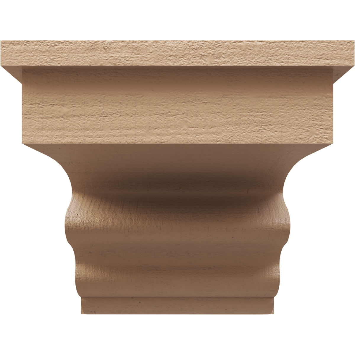 10"W x 20"D x 10"H Wide Highland Rough Cedar Woodgrain TimberThane Corbel, Primed Tan
