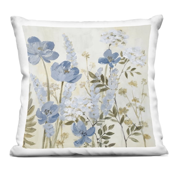 Stupell Industries Blue Wildflower Meadow Decorative Printed Throw Pillow, design by Lanie Loreth