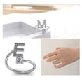 thumbnail image 4 of Minnieouse Anillo abierto con letras mayúsculas, anillos ajustables, joyería para interiores y exteriores, regalo H Type3 NO3 Minnieouse AP1421-05B, 4 of 5