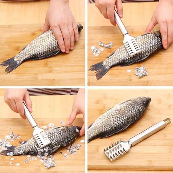 Efficient Removal Of Fish Scales, Stainless Steel Fish Scale Shaver, Fish Skin Cleaner, Fish Scale Scraper, Safety Cover
