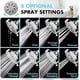 thumbnail image 2 of High Pressure Rain Shower Head - 5' 8 Modes Chrome Fixed Increase Water Pressure Boosting Wide Shower Head Even at Low Flow Pressure, 2 of 4