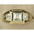 thumbnail image 2 of 2 Ct Lab Created Diamond Round Cut Wedding Mens Band Ring 14K Yellow Gold Plated, 2 of 5