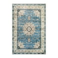 thumbnail image 6 of Wonnitar 2'x3' Boho Tribal Entryway Rug, Washable Kitchen Rug Indoor Door Mat Entrance Non Slip Stain Resistant Vintage Cottage Small Area Rug for Bedroom Bathroom Laundry Room, Light Blue, 6 of 9
