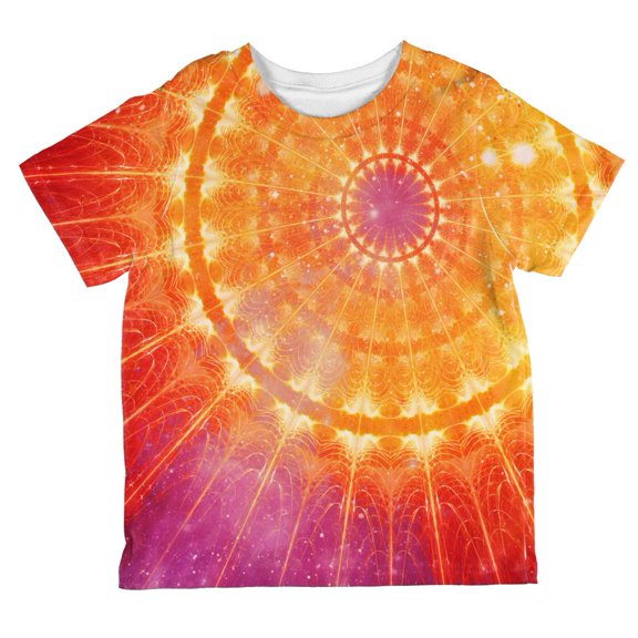 Celestial Cathedral Fractal Mandala All Over Toddler T Shirt Multi 2T