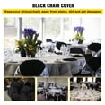 thumbnail image 2 of VEVOR 50/100 Pcs Chair Covers Polyester Spandex Stretch Slipcovers for Wedding Party Dining Banquet Arched-Front Chair Covers Black-50pc, 2 of 5