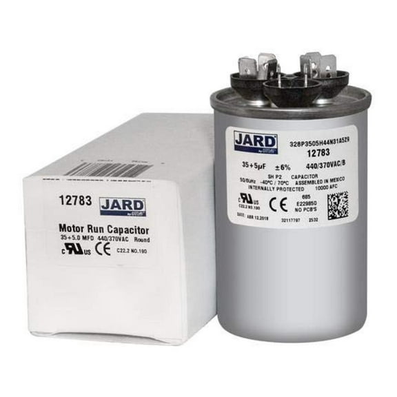 (2) Pack, 35   5 x 370 or 440 VAC - Jard # 12783 Round Dual Run Capacitor