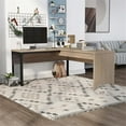 thumbnail image 5 of Furniture of America Froy Contemporary Wood L-Shape Desk in Natural Oak, 5 of 10