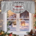 thumbnail image 6 of Winter Snowman Tie Up Valances Curtain, I Just Want to Watch Christmas Movies Gray Adjustable Rod Pocket Short Window Treatment Tie Up Curtains Valances for Kitchen Living Room Bathroom 42x18 Inches, 6 of 9