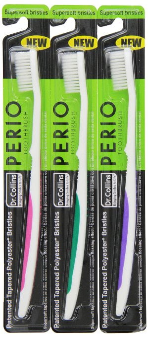 Dr. Collins Perio Toothbrush, (colors