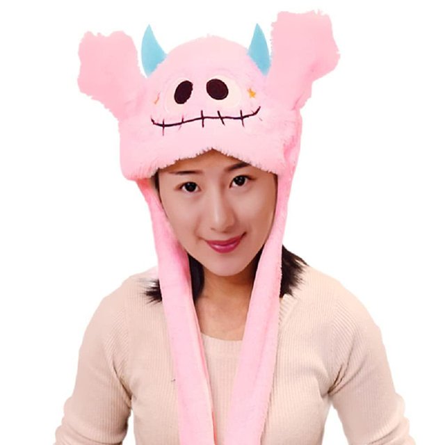 Salto Con Orejas Para Mujer Y Niña, Gorro De Animal, Gorro Con Bolsa De Aire, Gorro De Felpa Con Orejas Para Interiores Y Exteriores, Diadema Para Halloween Cateissary HA044582-01