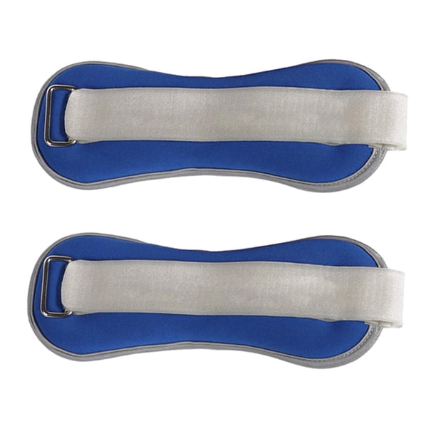 Pesas de tobillo compactas ajustables Peso de muñeca Muñequera Envoltura de bolsa de arena de 0,5 / pieza para mujeres jóvenes y jóvenes - Azul SM SunniMix Pesas para muñeca y tobillo