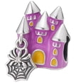 thumbnail image 1 of Charm casa encantada plata CharmHauntedHouse 1Pza Plata S925 Chapa Charm Separador Casa embrujada con araña Morado/Amari, 1 of 3