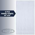 thumbnail image 4 of LA HAMMAM - 6 Pack 16” × 28” Turkish Cotton Hand Towels for Bathroom, Face, Hotel, Gym, & Spa | Extra Soft Feel Fingertip and Quick Dry Towel Set - White, 4 of 5