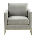 thumbnail image 3 of Velvet Accent Armchair - Modern Living Room Chair with Gold Legs - Home Office Seating, 3 of 7