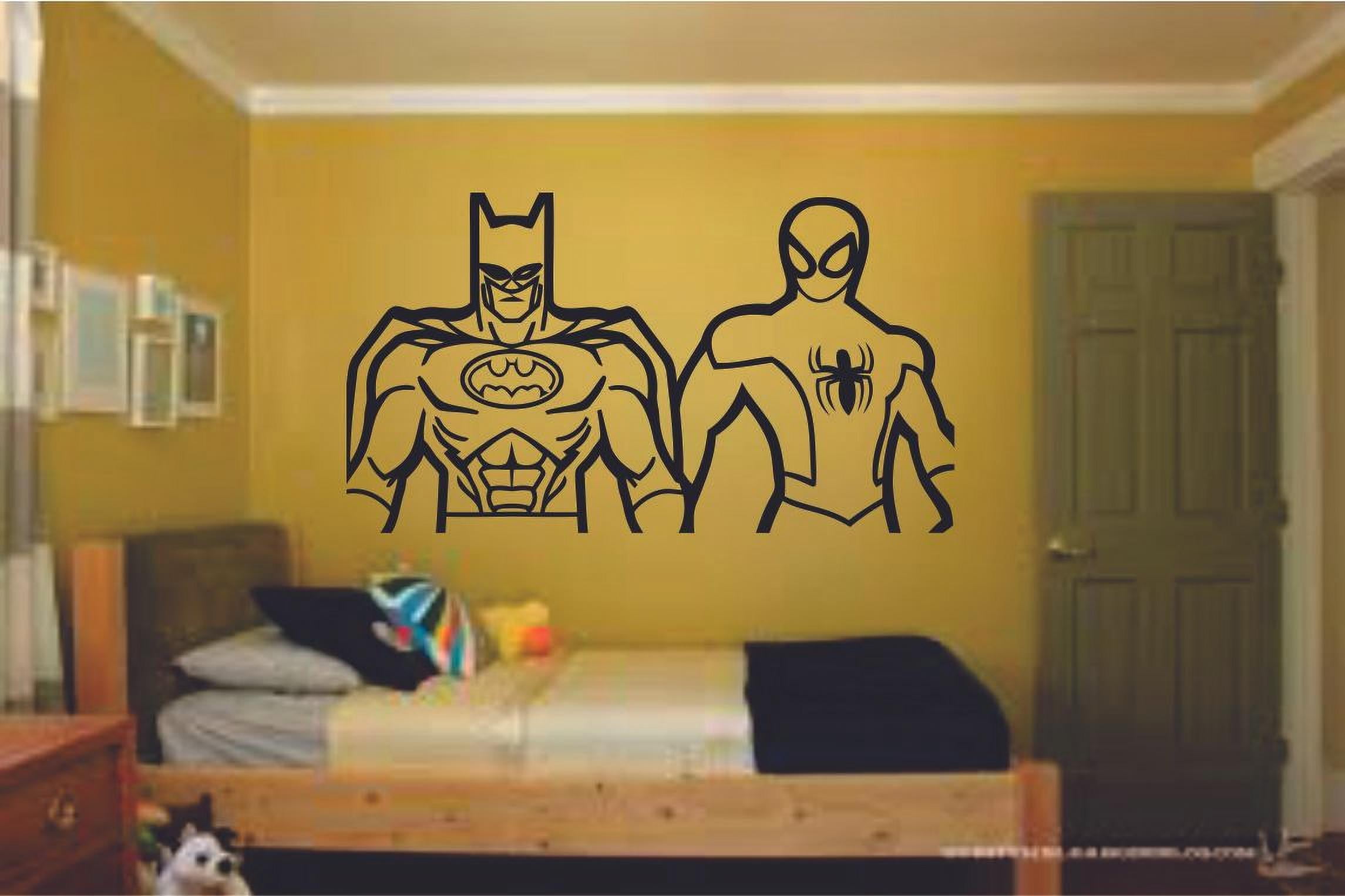 3D Batman Broken Wall Sticker Super Hero Poster Boys Room Home Decor For Kids 