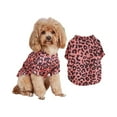 thumbnail image 2 of Leopard Print Dog Blouse Fleece Jumpsuit for 2-30 Lbs Windproof Winter Mountaineer Coat for Small and Medium Dogs All Seasons Outdoor Apparel, Red Size M, 2 of 6