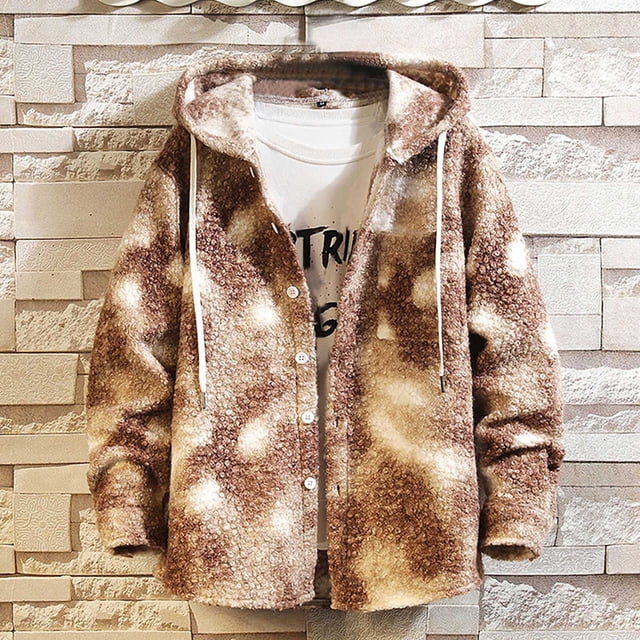 Puntoco Chaqueta Tipo Cárdigan Informal De Manga Larga Con Capucha Y Tweed De Lana Circular Para Otoño E Invierno Para Hombre