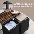 thumbnail image 4 of VASAGLE Cesto para Ropa Sucia, Cesta Colada, 2 Bolsas Colada de Tela Oxford Extraíble y Desmontable, 2 x 46 L, 73 x 33 x 72 cm, Estante, Marco Metálico, Negro, 4 of 7