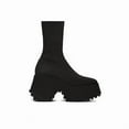 thumbnail image 4 of Black Women'S Knitted Elastic High Heel Boots Thick Heel Fashionable Casual Comfortable Versatile Stylish Pull-On Stretchy Warm Winter Boots For Women 1.88 Lb, 4 of 9