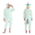 thumbnail image 3 of Kigurumi-Pijama de una pieza de unicornio para mujer y hombre, ropa de dormir de franela, disfraz de dibujos animados, mono de Animal, 3 of 6