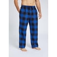 thumbnail image 4 of Mens Pajama Pants Flannel Cotton Plaid Sleep & Lounge Pants, PJ Bottoms with Pockets and Button Fly, 4 of 7