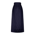 thumbnail image 4 of YTCAMLO Floral Lace Mesh Womens Long Skirts Casual High Waisted A Line Skirts Soft Ankle Length Maxi Skirts Plus Size Summer Skirts, Navy S, 4 of 7