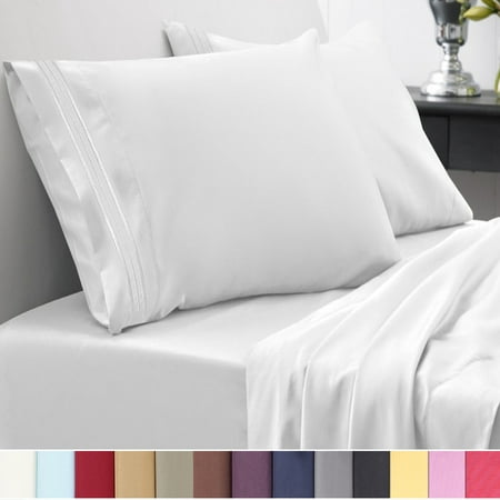 Sweet Home Collection 1500 Thread Count 4 Piece Microfiber Bed Sheets (Best Sheet Thread Count For Hot Weather)